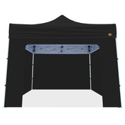 Enclosed Black Pop Up Tent with Zippered Door Wall Bundle