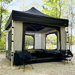 This product is only the Compact Camper insert, shown here with the Compact Shelter (sold separately)